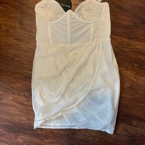 White Mini Sequin dress